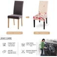 thumbnail image 5 of Dining Room Chair Covers Slipcovers Set of 6, Spandex Super Fit Stretch Removable Washable Kitchen Parsons Chair Covers Protector for Dining Room,Hotel,Ceremony, Flowers, 5 of 6