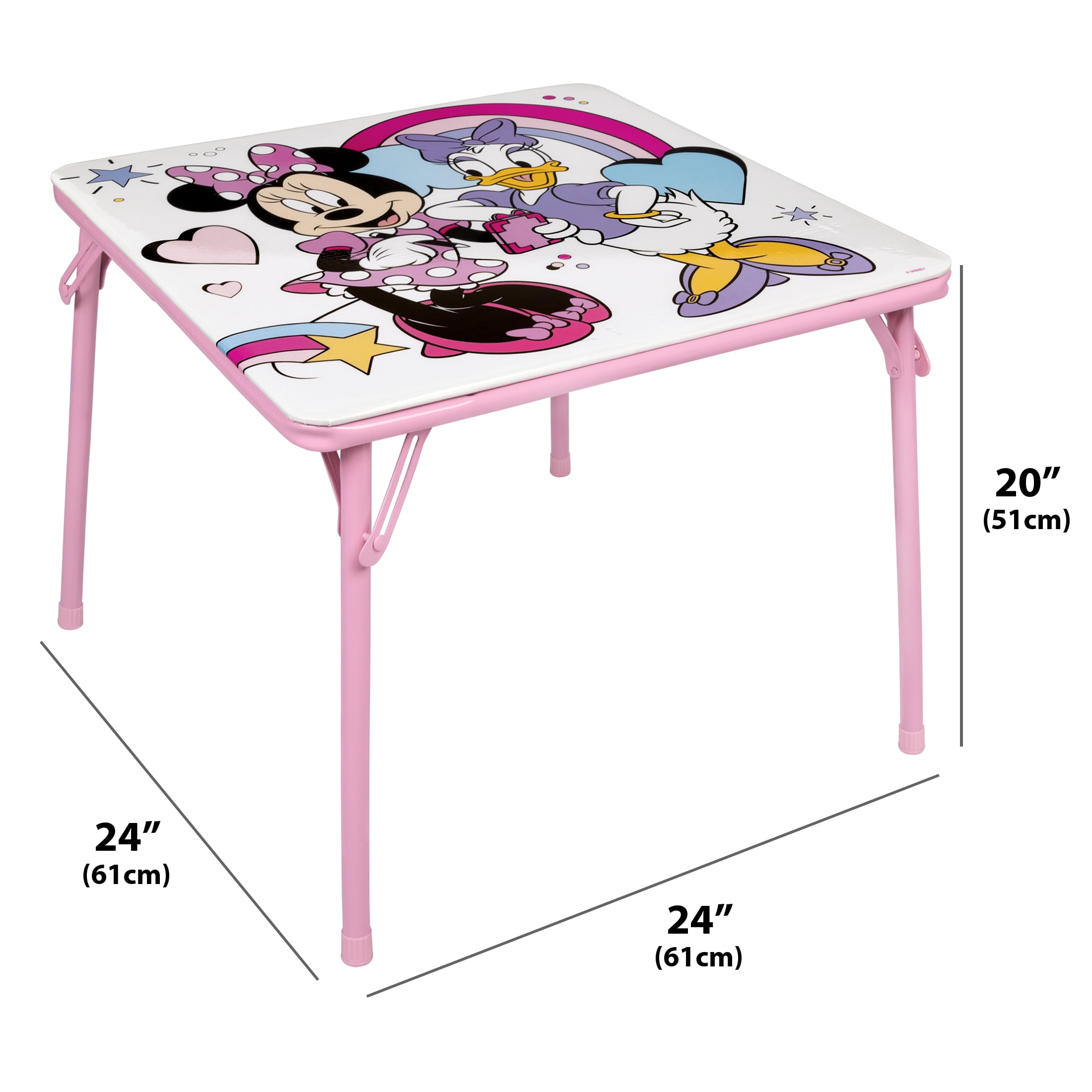 Minnie Mouse Kids 3-Piece Activity Table and Chair Set, Pink