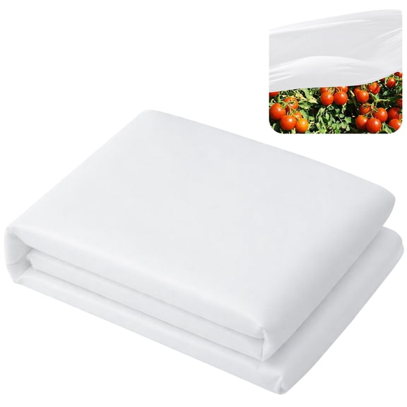 Ebaokuup 24 x 10 ft Non-Woven Plant Shade Cloth, White Light Refraction Sun Protection for Garden Vegetable Rows