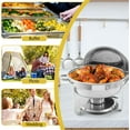 thumbnail image 4 of EVGTTI 2 Pack 6QT Round Chafing Dish Buffet Set, High Grade Stainless Steel Chafers for Buffet with Lid, Buffet Warmers Sets for Parties, Events, Wedding, Camping, 4 of 7
