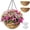 2 Pack-black, variant on Extra Large Deep Hanging Baskets for Plants Outdoor Metal Hanging Planters Flower Pots with Coco Liners Black Hanging Plant Holder for Porch Balcony Garden Planting
