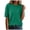 Dark Green, variant on idosla Women's Lightweight Wool Blend Short Sleeve Sweater Top Business Casual (Pink, XL)