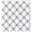 thumbnail image 1 of Ambesonne Spring Shower Curtain, Butterfly Wings Freedom, 69"Wx75"L, White and Black, 1 of 2