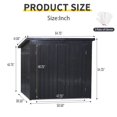 thumbnail image 4 of Stainless Galvanized Steel Outdoor Bin Shed, Stores 2 Trash Cans Securely, Weather-Resistant Metal Garbage Storage for Garden, Yard, Lawn, Black Finish, 4 of 8