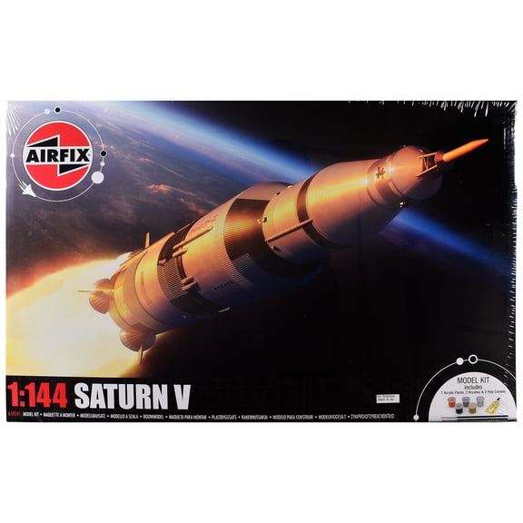 Level 3 Model Kit of NASA Saturn V Rocket Gift Set 1/144 Plastic Model Kit by Airfix