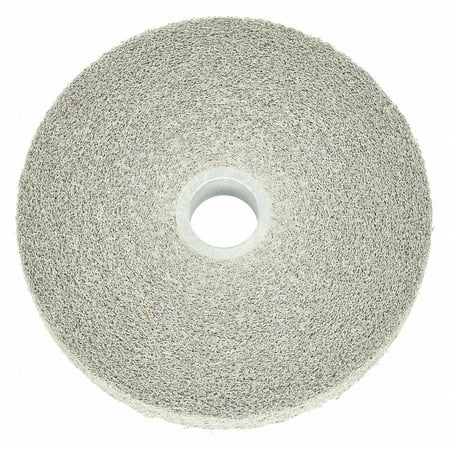 6 in Deburring Convolute Wheel, 1 in W, 1 in Arbor Hole, Medium Aluminum Oxide, each