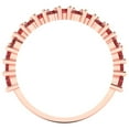 thumbnail image 5 of 1.05 ct Brilliant Round Cut Natural Garnet 18K Rose Gold Band SZ 9.75, 5 of 6
