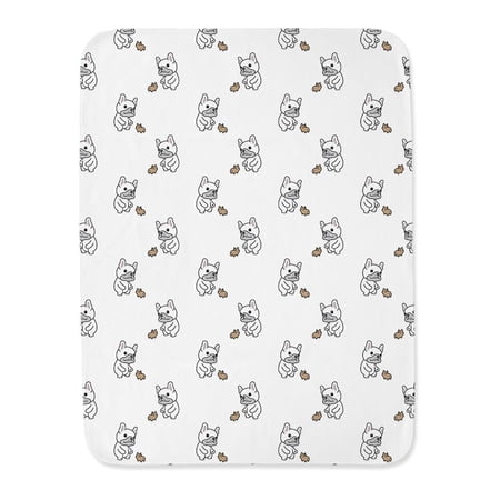 Kneeling Bulldog Cute Pattern Blanket -Image by Shutterstock,