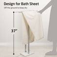 thumbnail image 5 of KES Standing Towel Rack Taller Version, 37" H (Equal Height) Bathroom Towel Stand with Heavy Marble Base, Free Standing Towel Holder Stand, SUS304 Stainless Steel Brushed, WMBTR005BS, 5 of 11