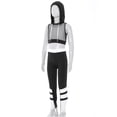 thumbnail image 3 of iiniim Junior Kids 3pcs Fitness Sports Suit Gym Exercise Running Workout Set for Girls 6-16 White 14, 3 of 7