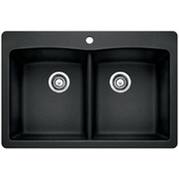 Blanco DIAMOND Equal Double Dual Deck SILGRANIT Sink Anthracite