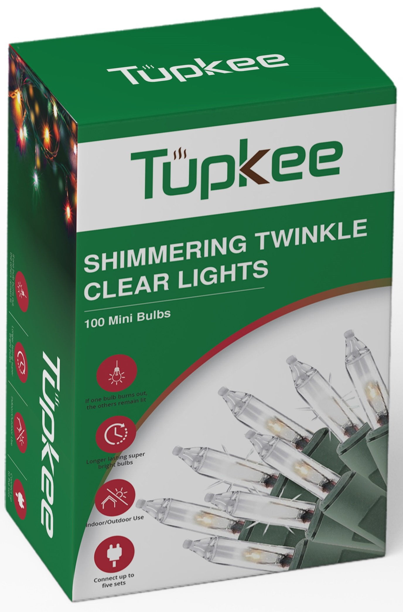 Tupkee Twinkle Shimmering Lights Indoor Outdoor 20.5 Feet Light