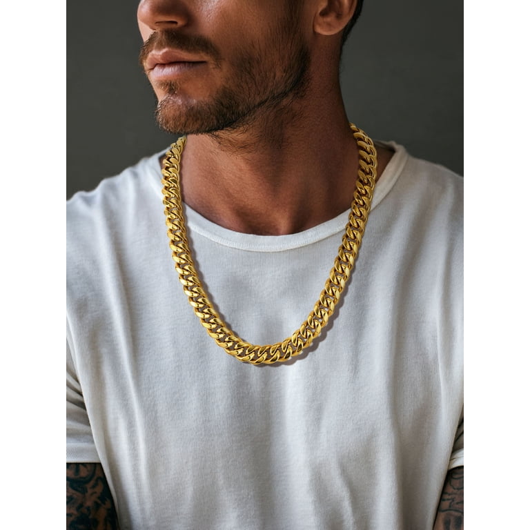 ChainsProMax Hip Hop Jewelry Mens Cuban Link Chains Necklace