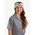 thumbnail image 3 of Justice Girls Short Sleeve Button Top, Shorts and Eye Mask Pajama Set, 3-Piece, Sizes 5-18, 3 of 4