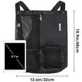 thumbnail image 3 of Mochilas Deportivas Mochilas deportivas Bolsa de baloncesto con cordón Malla gruesa para entrenamiento (Negro) Ndcxsfigh Para Estrenar, 3 of 8
