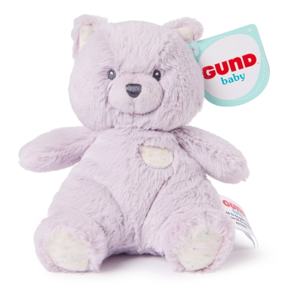 Baby GUND Oh So Snuggly Littles Kitten, Small Stuffed Animals, Cat Stuffed Animal, Plush Toys for Infants and Toddlers, Purple, 7”
