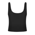 thumbnail image 5 of Trendy Queen Women's Tank Tops Double Lined Crop Sleeveless Going Out Camisole Women's Soft Stretch Tank Tops with Double Lined Construction Black L, 5 of 7