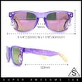thumbnail image 2 of (2-Pack) Girls Kid Size Rainbow Unicorn Badge Horn Rim Sunglasses 1 Pink 1 Purple, 2 of 2