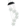 thumbnail image 1 of Injueey Carillón de viento Luz LED Copo de nieve Impermeable Exterior Interior Lámpara colgante Festival Luces solares Patio Patio Navidad Iluminación navideña, 1 of 6