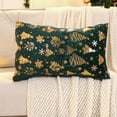 thumbnail image 7 of Xuniizn Christmas Pillow Covers 18x18 inch Xmas Decorations Soft Plush Faux Fur Wool Christmas Throw Pillow Cases Winter Holiday Decor for Sofa Living Room, Green, 7 of 7