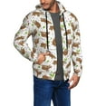 thumbnail image 2 of Vsdgher Cute Sloth Mens Hoodies Zip Hoodie, Hoodies for Men, Zip-up Hooded Sweatshirt-3X-Large, 2 of 5