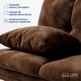 thumbnail image 4 of LASE Muebles Sofá Cama Janeiro Matrimonial Sillón Reclinable 3 Posiciones Boucle Chocolate, 4 of 7