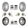 thumbnail image 1 of Transit Auto Front Rear Hub Bearings Assembly Coated Disc Brake Rotors and Ceramic Pads Kit (10Pc) for Car 2007 Saturn Relay 3 Hole Flange - Left Right Side (Driver Passenger) KBB-112862, 1 of 11