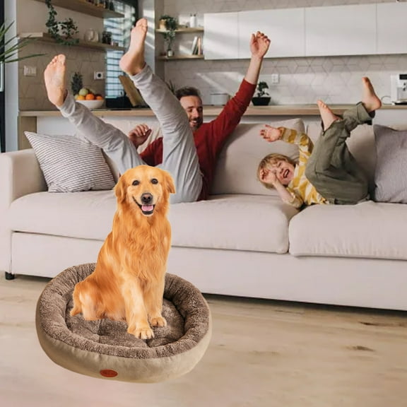 Nebwoak Pet Nest Bed for Dog Winter Warm Cats Kennel all Season Universal Oval Cats Mat Winter Thickened Small and Medium Sized Dog Kennel