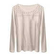 thumbnail image 6 of EDFBUYKRS Tops for Women Fall V Neck Long Sleeves Shirts Plus Size Ruffle Sleeve Tunic Soild Color Blouses for Lady Size M, 6 of 6