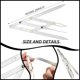 thumbnail image 3 of Juego de reglas para tatuajes y cejas, 6 piezas, con cuchillas para recortar cejas, 3 of 6