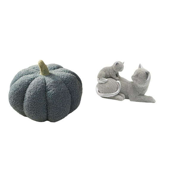 Escultura De Almohada De Peluche De Gato Y Calabaza De Halloween, Cojín Decorativo Para Sofá, Adorno Para Dormitorio, Sala De Estar, Oficina, Decoración De Inauguración De La Casa