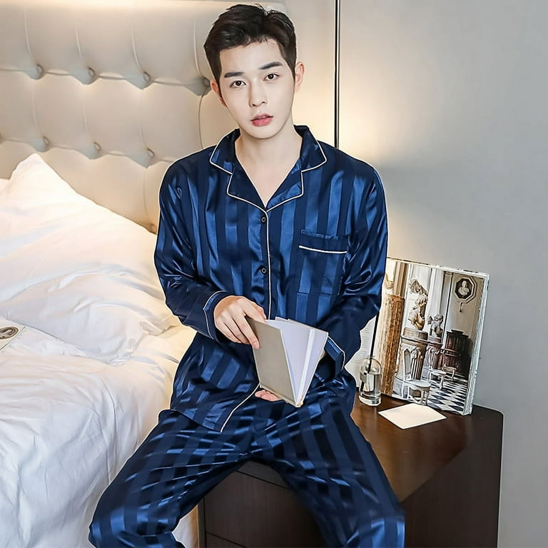 Fashion Men's Pajamas Pajama Suit Satin Silk Pajamas Sets @ Best Price  Online