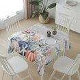 thumbnail image 6 of Blue Coastal Fall Table Cloth Waterproof Tablecloths, Thanksgiving Pumpkins Starfish Botanical Tablecloth Dining Table Cover for Kitchen Party Tabletop Outdoor, Square Tablecloth 54x54 Inch, 6 of 9