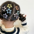 thumbnail image 3 of Qocolcyl 10 PACK Glitter Hollow Star Snap Hair Clips for Women, Colorful Metal Star Barrettes, Cute Broken Hair Bangs Hair Accessories for Daily Party Hairstyle, 3 of 7