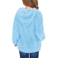 thumbnail image 2 of Sherrylily Girls Fuzzy Fleece Pullover Hoodies Sweatshirt Casual Loose Outwear Coat with Pockets 4-15 Years, 2 of 3