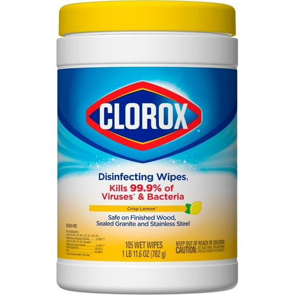 YXPP Disinfecting Wipes, Bleach Free, Crisp Lemon, 105 Count (Package May Vary)