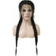thumbnail image 4 of Fiudx Ofertas Flash Del Día Solo En Línea Peluca De Pelo Sintético Con Frente De Encaje Natural, Pelucas De Encaje Negras Largas Para Mujeres Negras, 4 of 6