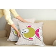 thumbnail image 2 of Ambesonne Fish Throw Pillow Cover 2 Pack, Comical Blowfish Huge Eyes, 18", Multicolor, 2 of 7