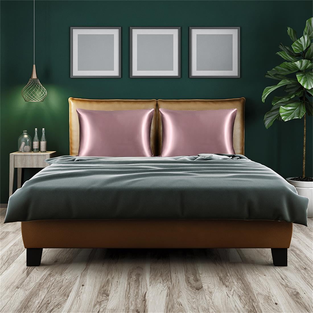 Unique Bargains Mulberry Silk Pillowcase for Skin 25 Momme Mauve Queen