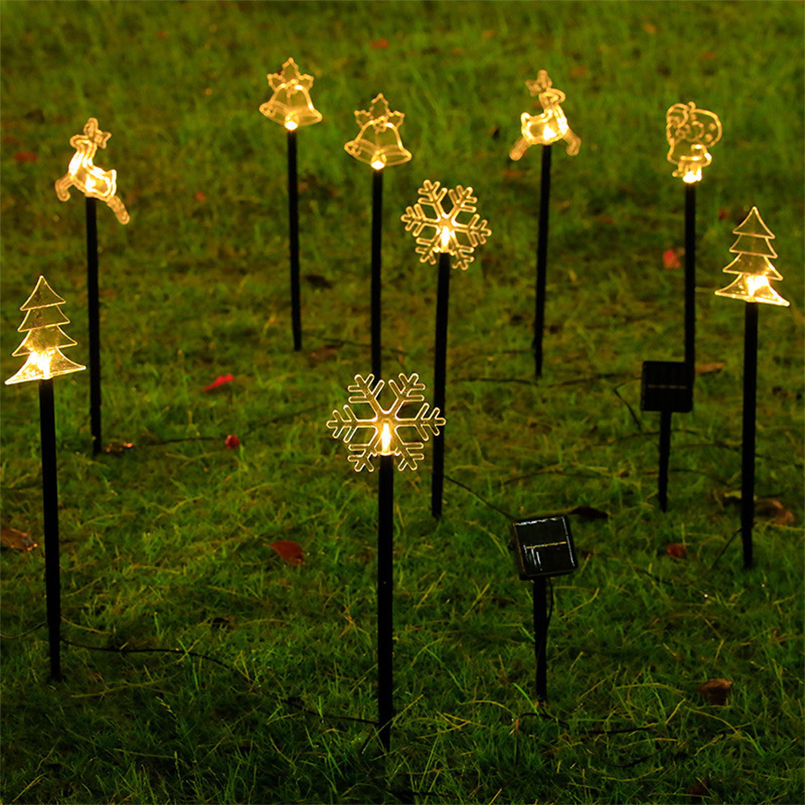 Lampes Solaires De Noël Père Noël - Décoration Extérieure Pour Allée, Jardin, Terrasse - Éclairage Solaire Automatique