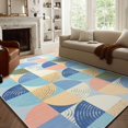 thumbnail image 2 of GUUCHA 4'x6'Area Rugs Geometric Boho Rugs for Living Room Bedroom Non-Slip Carpet,Blue, 2 of 7