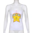 thumbnail image 4 of Chaleco Y2K Girls Small Camisole Bow Star Print Mujeres Chaleco Tops Streetwear (Blanco M) Cgtredaw Blanco T M para Mujer, 4 of 9