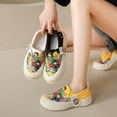 thumbnail image 2 of Ladies Cartoon Graffiti Canvas Shoes Loafers, 2 of 7