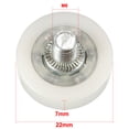 thumbnail image 2 of 4pcs 22x7x0.3mm Idler Bearing Pulley Sliding Conveyor Wheel Threaded Rod M6*7, 2 of 4