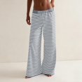 thumbnail image 6 of Delayuji Womens Stripes Pants Printed Casual Fashion Wide Leg Pants Sports Pants Loose Running Pants Pajamas Pants Loungewear, 6 of 7