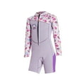 thumbnail image 2 of Traje de neopreno de buceo para niños, traje completo térmico, trajes de baño con cremallera frontal, manga larga Rosa M, 2 of 8