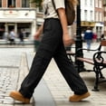 thumbnail image 3 of Lmueinov Women's 90s Retro Parachute Cargo Pants Elastic Waist D string Multi Pockets Baggy Wide Leg Streetwear Casual Hiking Jogger Pants, S-XXL, 3 of 7