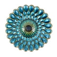 thumbnail image 6 of Teamson Home 18" Outdoor Solar Glass Flower Mosaic Birdbath with LED Lights and Stand, Blue, 6 of 8