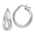 thumbnail image 1 of Leslie's Sterling Silver Polished Twisted Hoop Earrings QLE254, 1 of 2