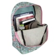 thumbnail image 4 of 17 Inch Backpack with Front Zippered Pocket and Padded, Adjustable Shoulder Straps for Commuting and Travel in Flower Gardens, 4 of 8